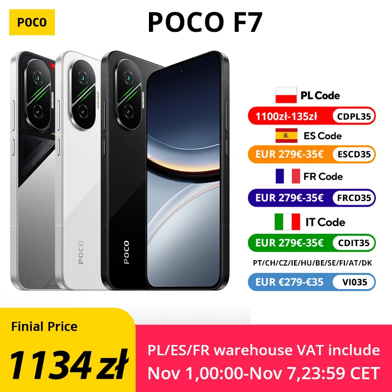 【Estreno mondiale】POCO F7 5G Versione globale Snapdragon ®   8s Gen 4 NFC 6.83 Display AMOLED 1.5K Fotocamera 50MP OIS 6500mAh Smartphone