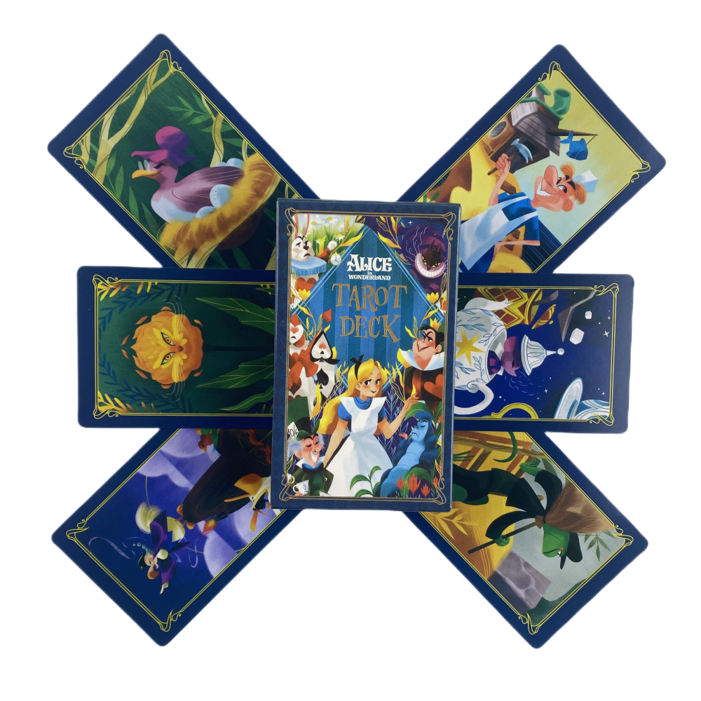 Alice Tarot Decks 78 Cards For Beginners Fortune Telling Tarot Card Deck Table Board Game Supplies Party Favors English Language