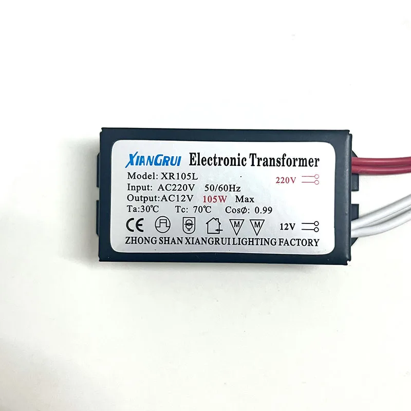 Transformador electrónico de cuarzo para lámpara halógena, Panel de luz de foco, 20W, 60W, 80W, 105W, 120W, 160W, 200W, AC220V a AC12V transformador 220v to 12v fuente alimentacion de 12v fuente de poder 12v transforma