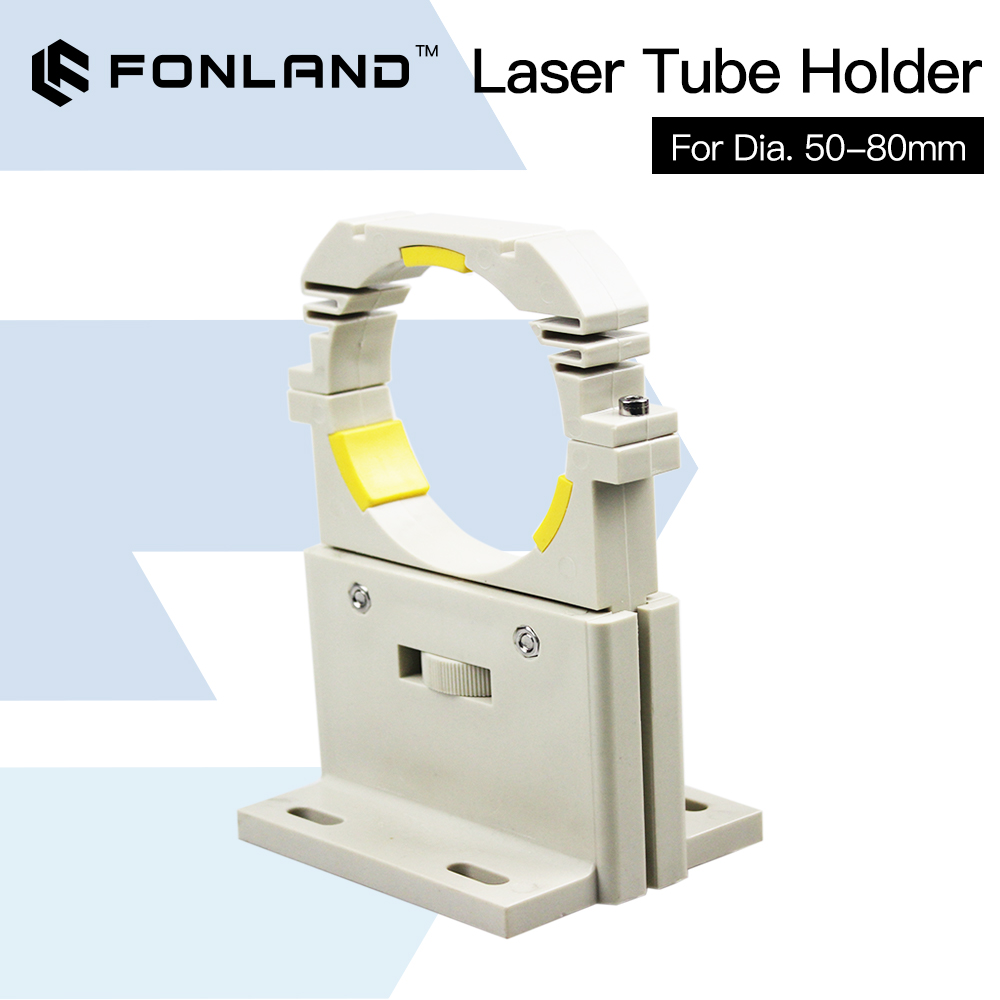 FONLAND – Support de Tube Laser CO2, Support en plastique Flexible 50-80mm pour Machine de découpe et gravure Laser 50-180W, 2 pièces/ensemble