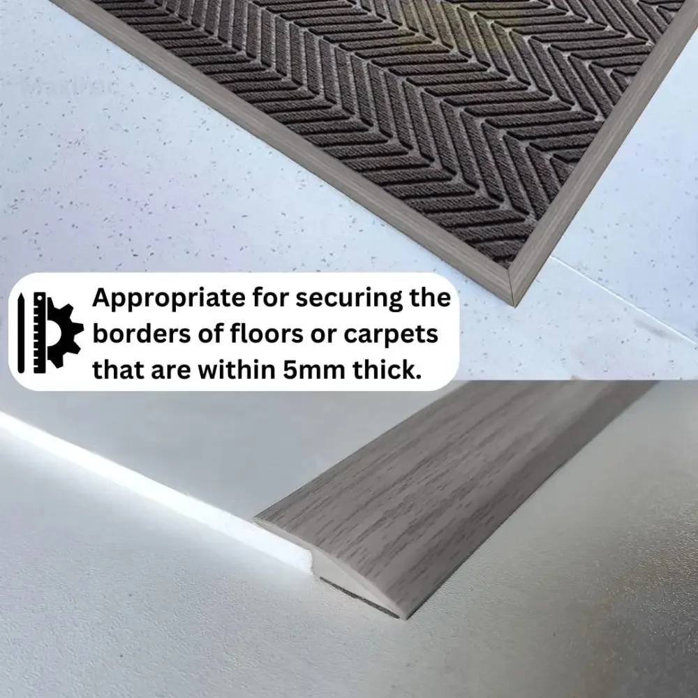 1PC 1M Carpet To Tile Floor Transition Strip Wear-resistant Cuttable Threshold Cover Household PVC Edging Trim Strip Doorway
