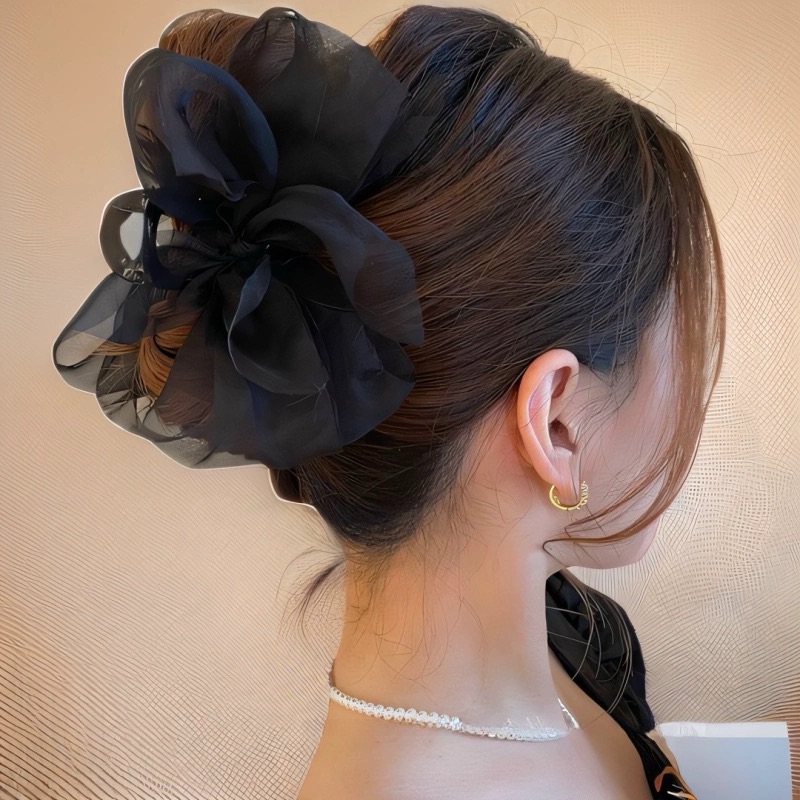 Modische Damen-Haarnadel mit Tüllschleife, eleganter Haarschmuck für den Alltag/Party