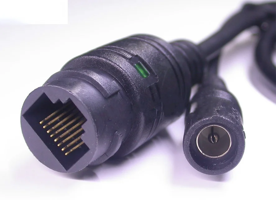 CCTV IP カメラボードモジュール用 LAN ケーブル (RJ45 / DC) 標準タイプ、4/5/7/8 ワイヤーなし、1x ステータス LED