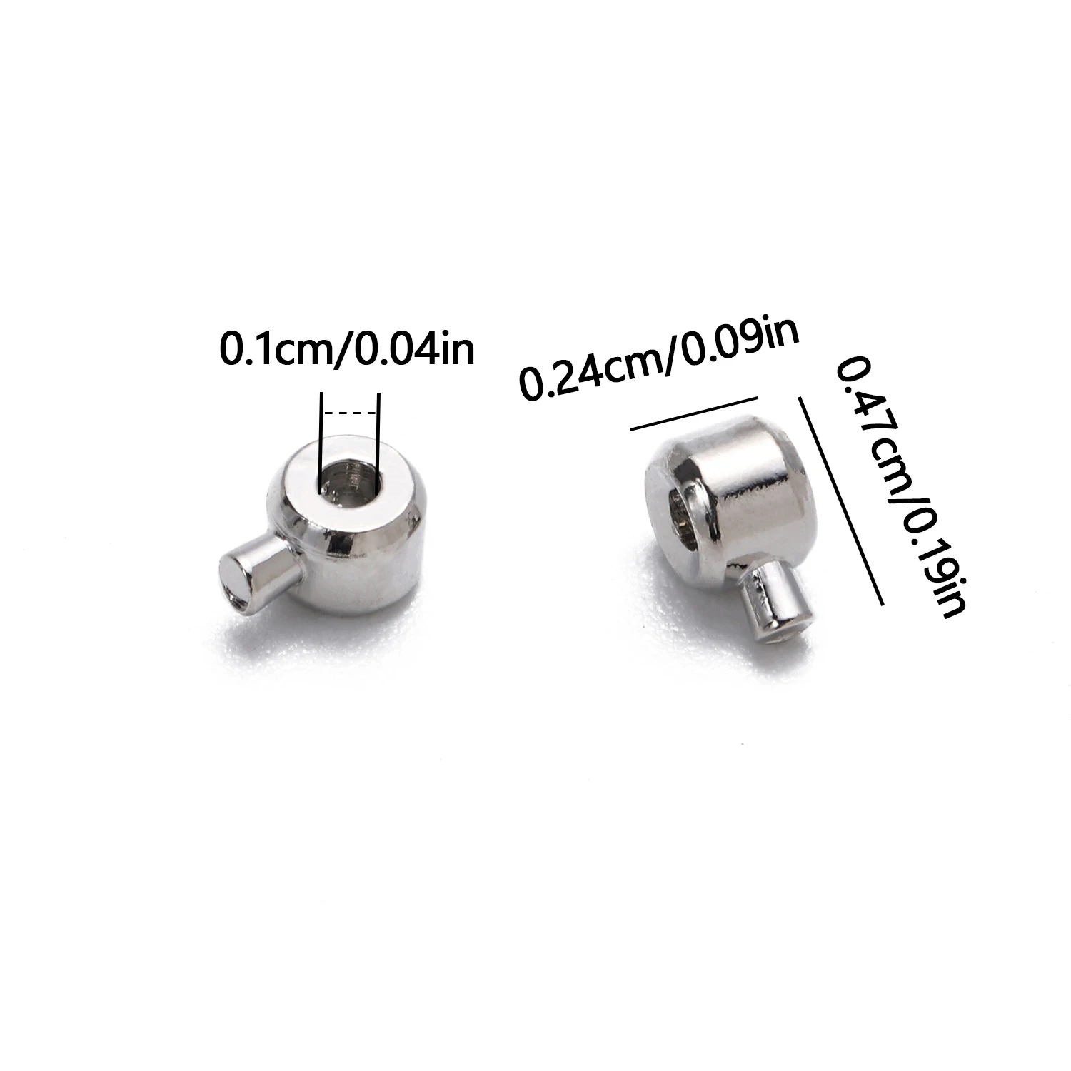 10Pcs สแตนเลสสตีลตําแหน่ง Stopper Spacers CRIMP End Septum ลูกปัดสําหรับเครื่องประดับ DIY สร้อยคอสร้อยข้อมือ CONNECTOR