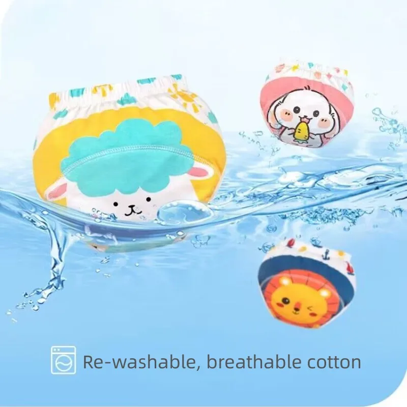 Baby Töpfchen Trainingshose Windeln Jungen Mädchen Baumwolltuch Höschen Wiederverwendbare Unterwäsche Waschbare wasserdichte Windel