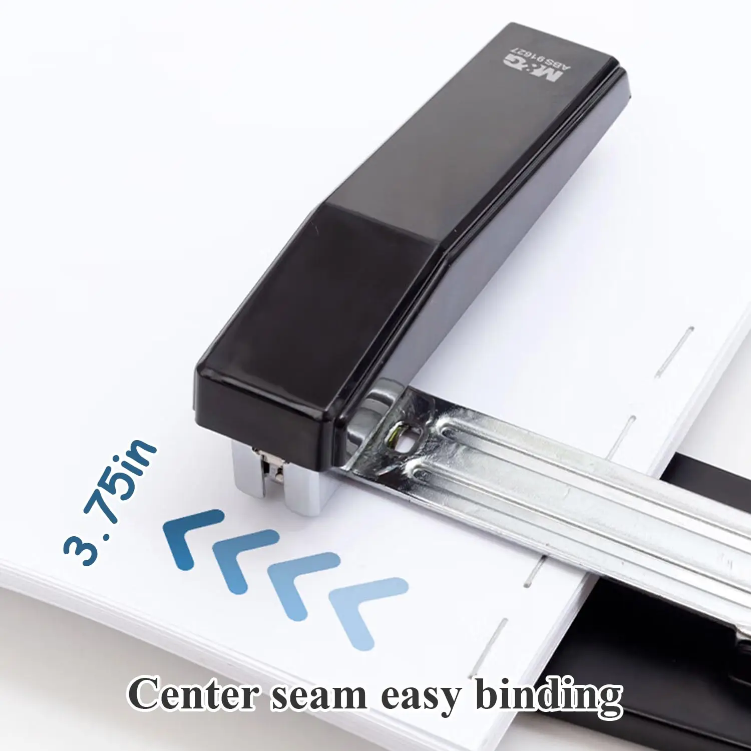 M&G Desktop Stapler Portable Stapler with 25 Sheet Capacity, 360 Rotation Design, Two Binding Modes Black/White/Blue/Green/Pink