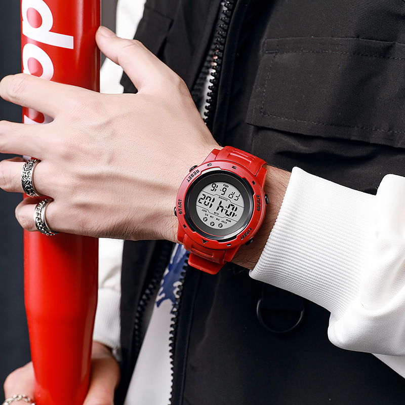 Paar Sport Elektronisch Horloge Multi Functioneel Groot Scherm Buitenhorloge