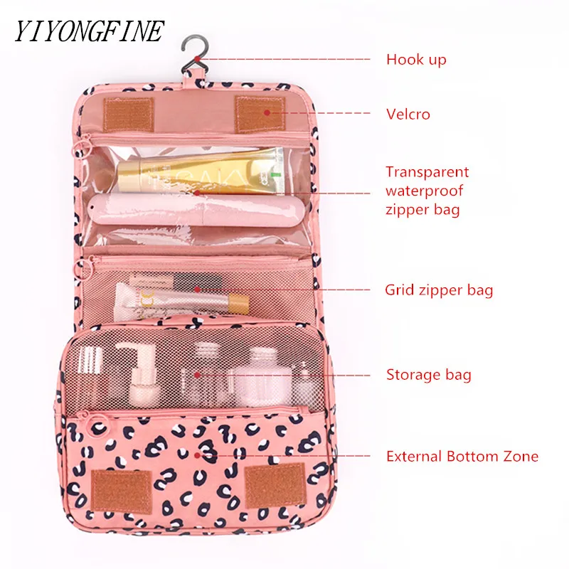 Du Lịch Móc Túi Đựng Mỹ Phẩm Phụ Nữ Trang Điểm Chống Nước Vệ Sinh Làm Đẹp Da Unisex Phòng Tắm Neceser Tạo Nên Sắp Xếp Lưu Trữ