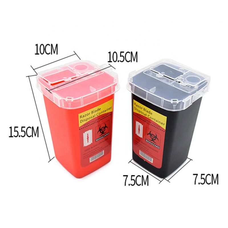 Salon Trash Storage Box Barbershop Hairdressing Waste Blade Storage Box Sharp Eyebrow Trimmer Collection Processing Container