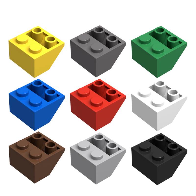 MOC 3660 accesorios serie 2x2 pendiente cara ladrillo inverso bloques de construcción juguetes educativos regalos para niños ensamblar piezas de juguete Kit de ciudad