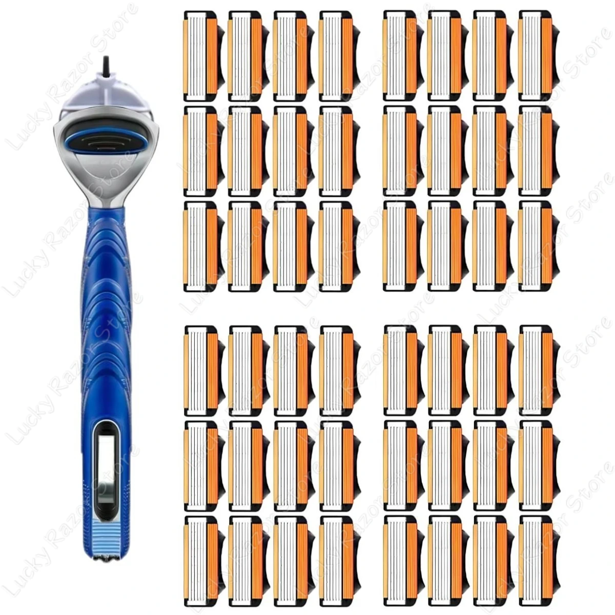 New fusion Shaver Cyclic replaceable Razor Blade 5 Layers Safety Manual Shaving Head Replacement Professional Shaver Blades