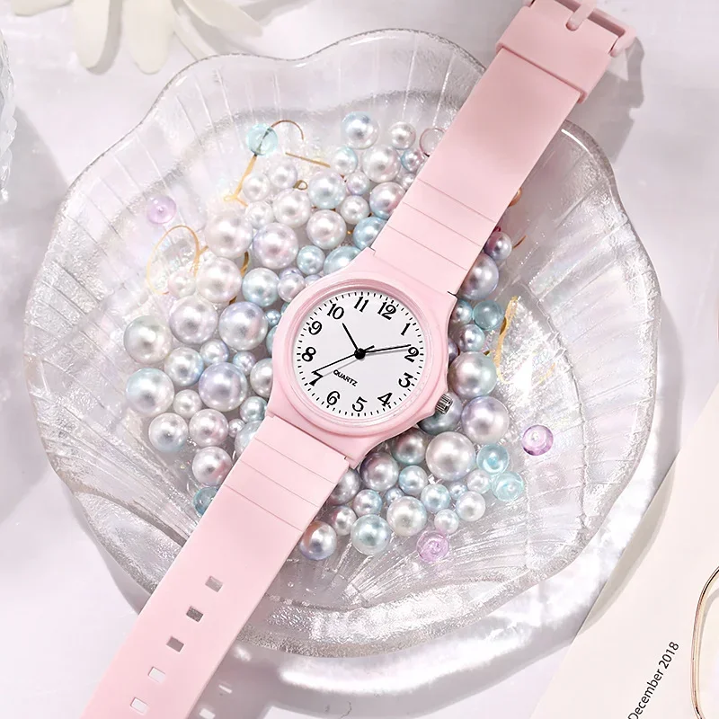 Reloj De cuarzo Simple a la moda para Mujer, relojes De pulsera para estudiantes, Reloj con correa De silicona, Reloj elegante para Mujer al por mayor