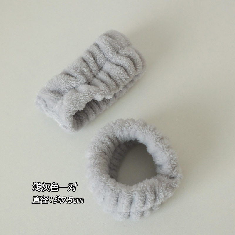 Faixa de lavagem de pulso de microfibra toalha de lavagem de pulso banda scrunchies para lavar o rosto absorvente faixa de suor de pulso para mulher bandana