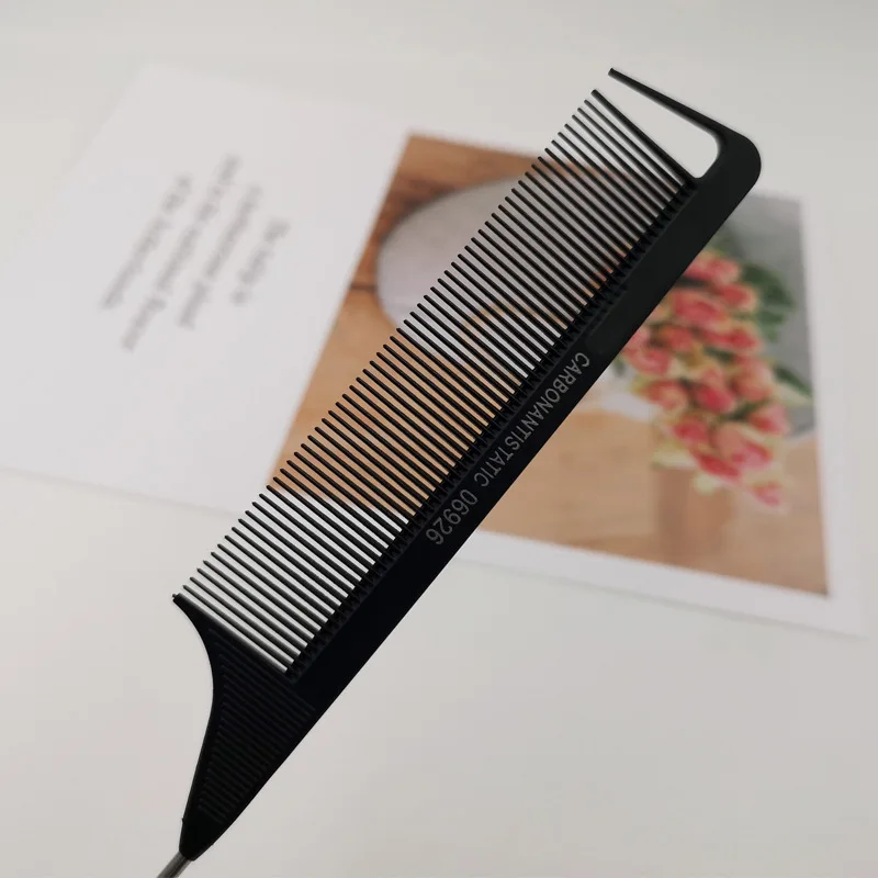 Pentes profissionais de cauda de cabelo, aço inoxidável, corte de salão de beleza, pente de estilo, ferramentas de cuidados com o cabelo, acessórios de barbeiro, dentes finos