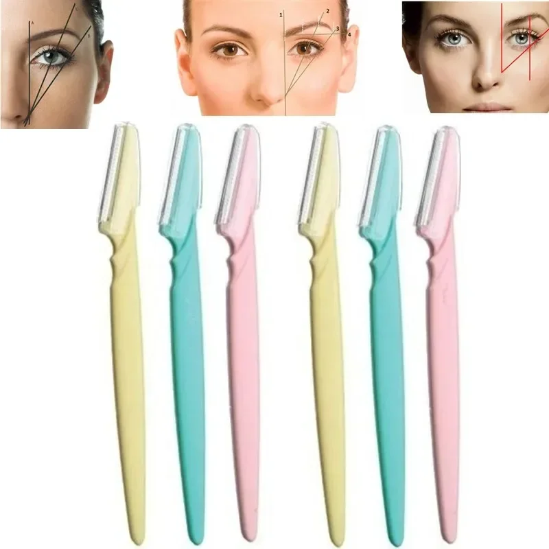1 pz rasoio per sopracciglia strumenti per trucco sicuro sopracciglio rasoio viso corpo depilazione lame per rasoio donna sopracciglio coltello modellante