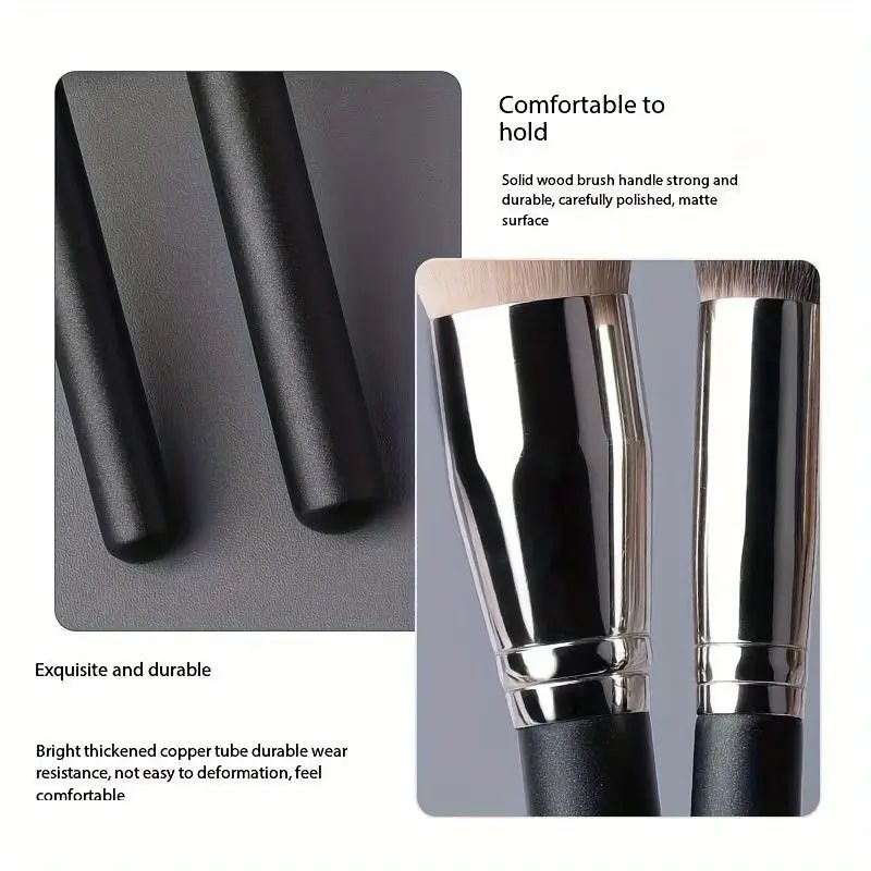1/3pcsMakeup Brush Set, Concealer and Foundation Makeup Brush- Nylon Bristlefor All Skin Types, ABS HandleConvenient Travel Size