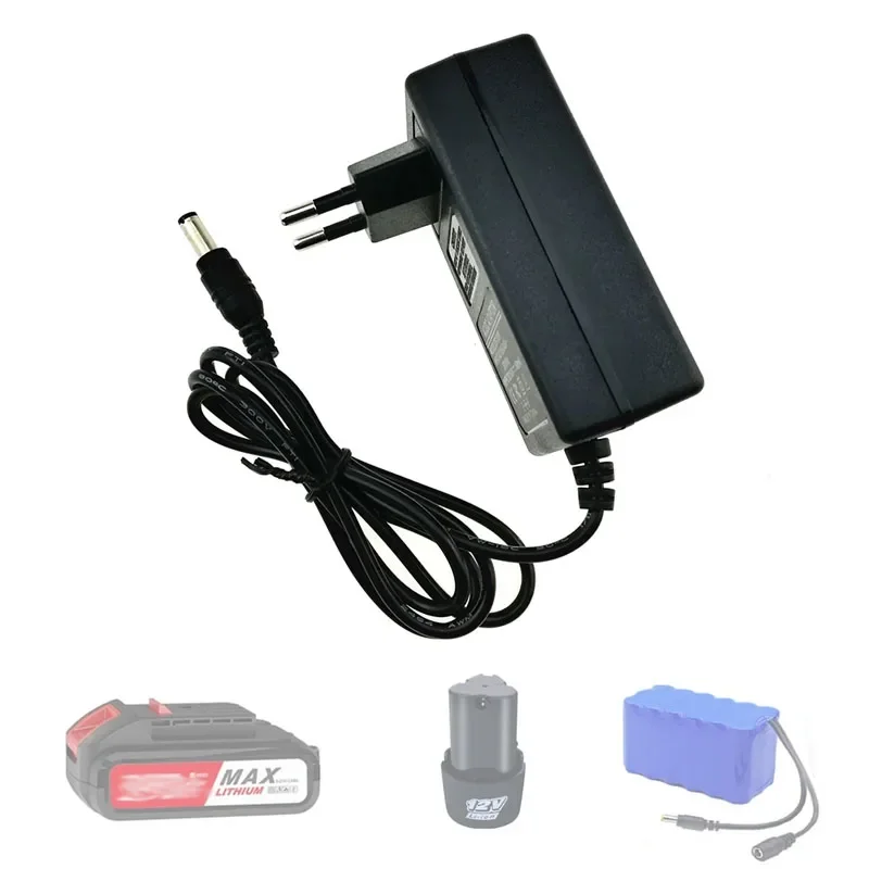 Lithium Battery Charger 12.6V 2A 21V 1A 18650  For 12V 18V Screwdriver Wrench Li-ion Battery Pack DC 5.5mm * 2.1mm 2.5mm Input