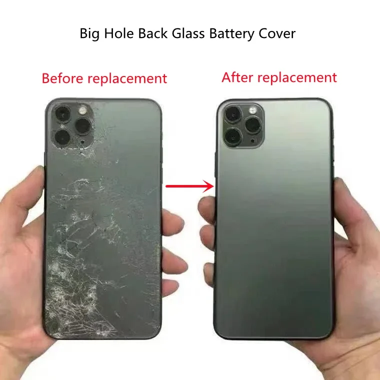 Hochwertige Big Hole Back Glas Batterie abdeckung für iPhone 13 Pro Max Gehäuse für iPhone 13 Back Batterie Tür abdeckung 13Mini