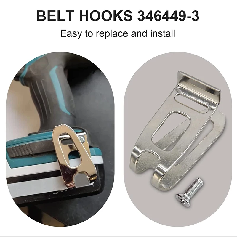 1/2/3Pcs Belt Clip Hook 3pcs Hooks And 3pcs Screws Set For Makita 18V LXT Cordless Drills Impact Driver Power Tools Accessories