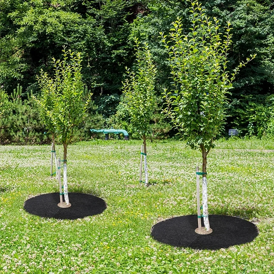 ไม่ทอต้นไม้ Mulch แหวน Weeding Barrier,Protector MAT,พืช,ป้องกันหญ้า,สวนผ้าควบคุมวัชพืช,15 ซม.-82 ซม.