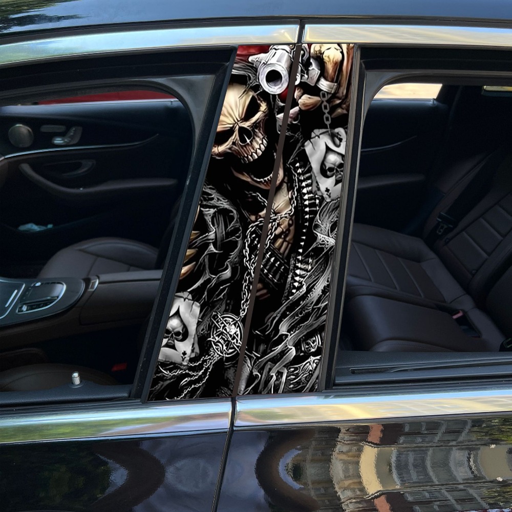 1PC Honeycomb Geometric Car Stickers Auto B Pillar C Pillar Waterproof Vehicle Center Column Decor Cover Scratch DIY PET Decals