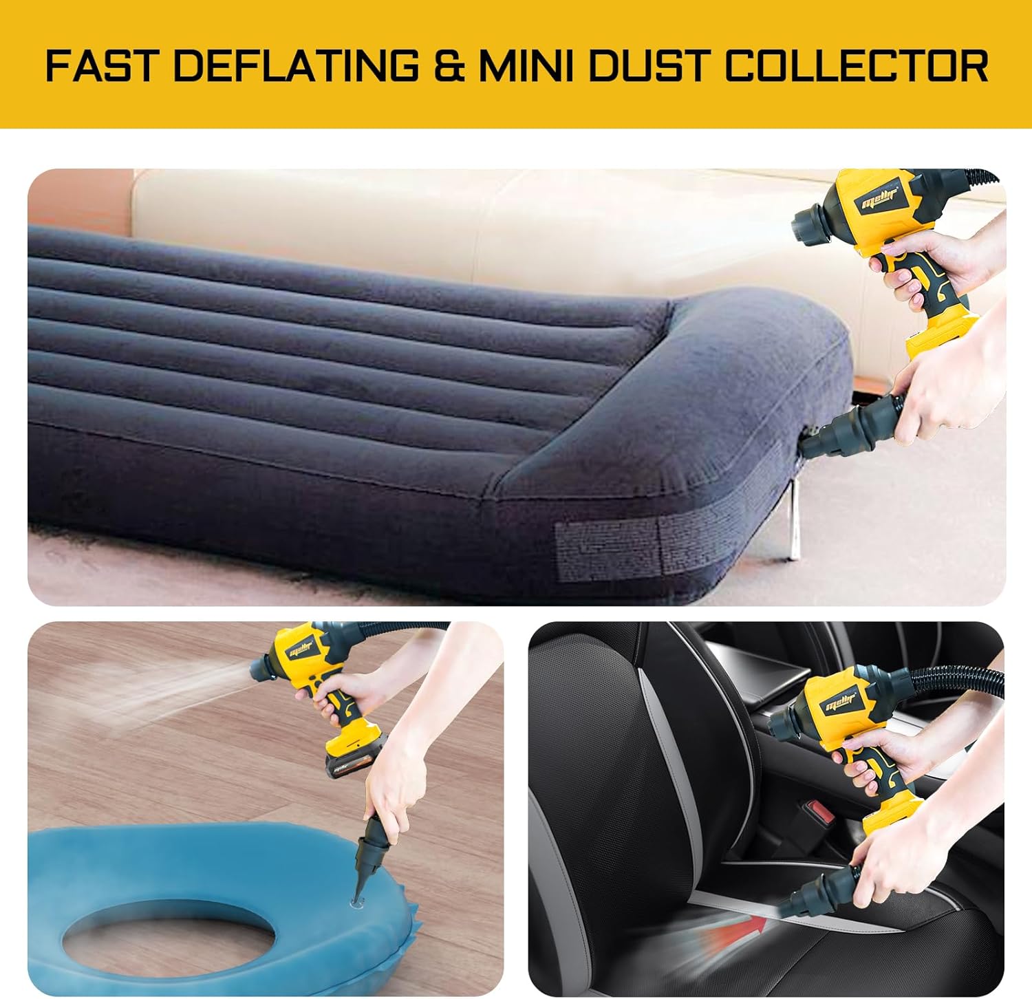 Cordless Air Pump Air Duster Compatible with Dewalt 18V 20V Battery(tool only)Brushless Compressed Air Blower for Cleaning