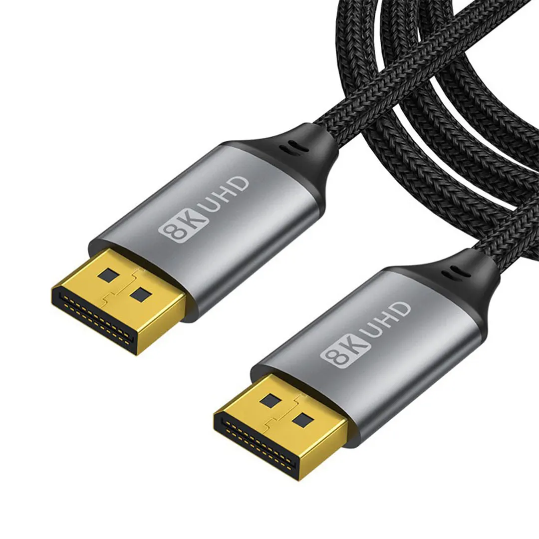 8K DP Cable DisplayPort Cable 1.4 High Speed Display Port Cord 8K@60Hz G-Sync FreeSync 4K@144Hz 2K@240Hz HDR 10 32.4Gbps