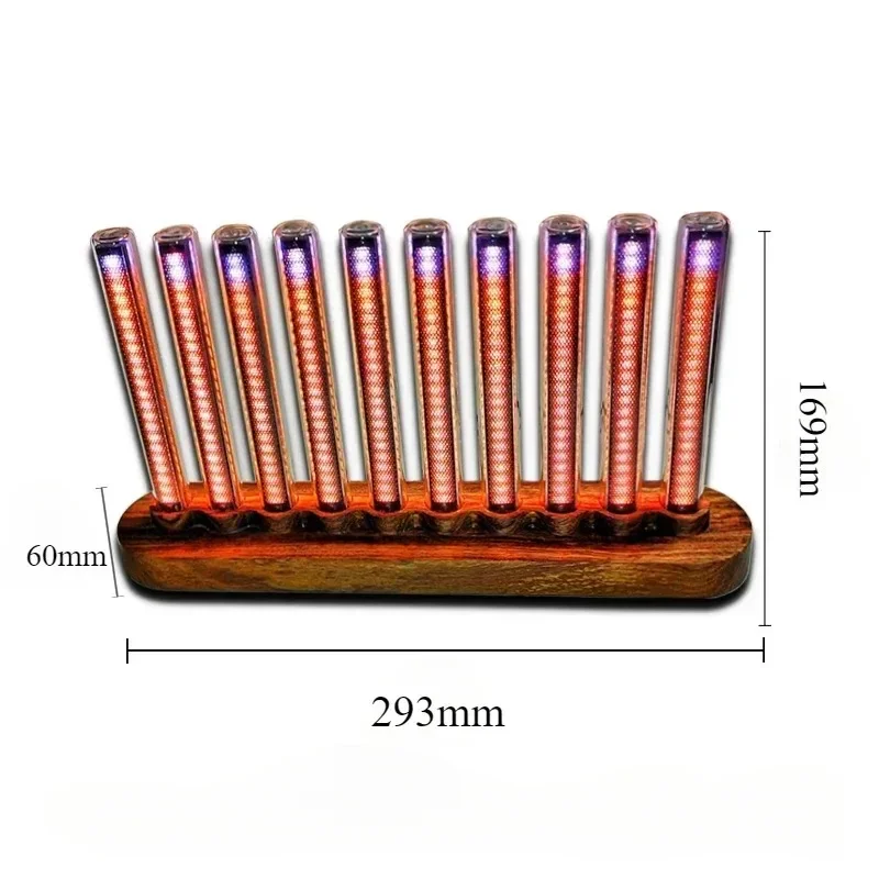 Luce di livello di raccolta RGB a 10 bit Display a LED Misuratore di livello sonoro Indicatore musicale Luce da tavolo