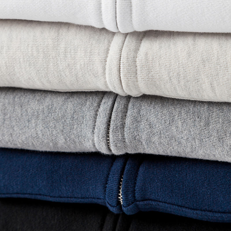 Moletom com capuz feminino com zíper, capuz solto de algodão, roupa de rua casual, jaqueta monocromática de boa qualidade, azul marinho, primavera e outono