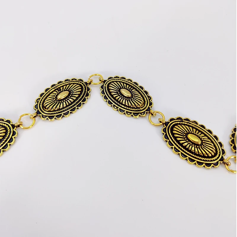 Accessoires voor tailleketting in etnische stijl Boheemse veelzijdige riem damesjurk high-end jurk met tailleband metalen retro