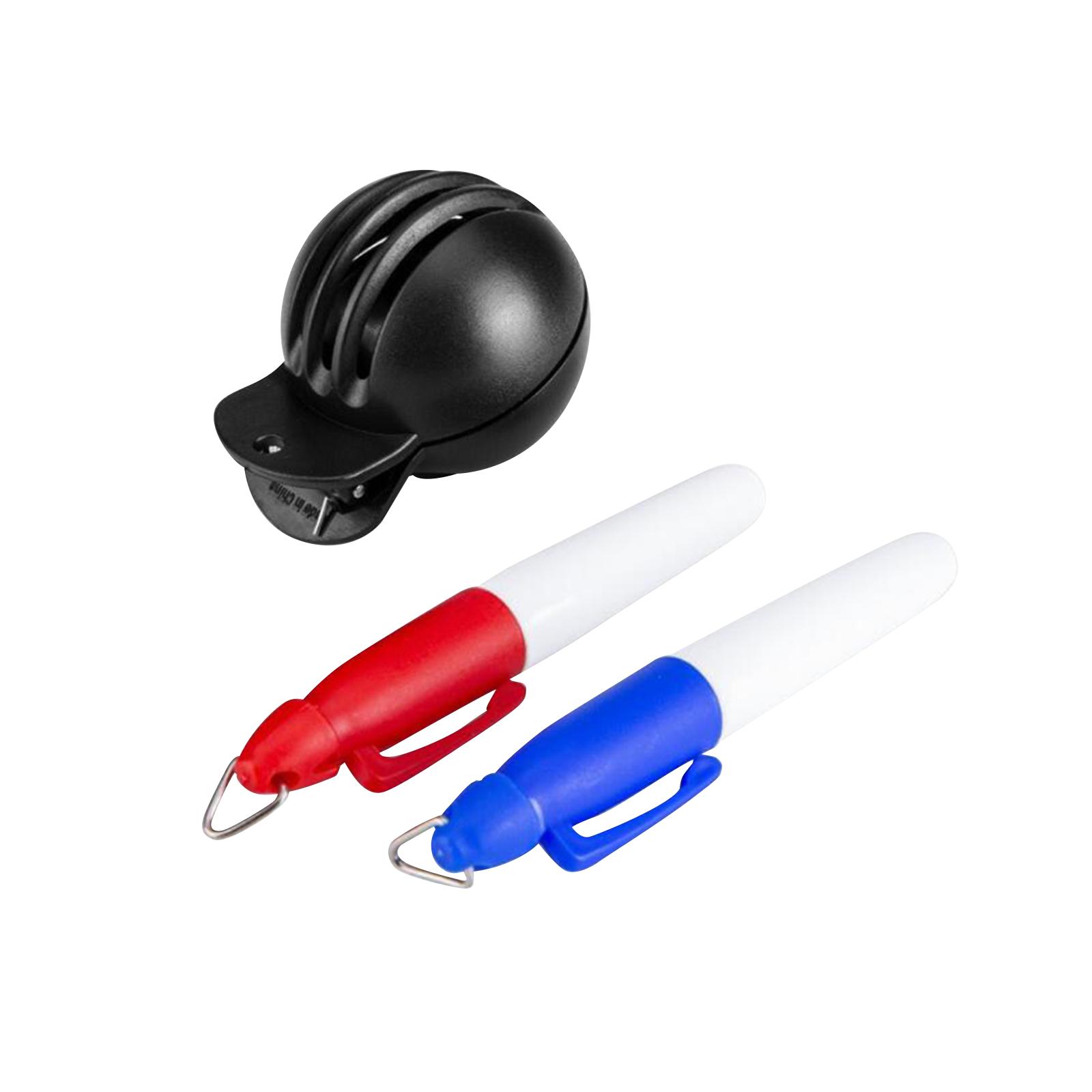 Golf Ball Marker Alignment Tool with 2 Pens Stencil Line Template Tool for Putter Men Straight Lines Supplies Accessories