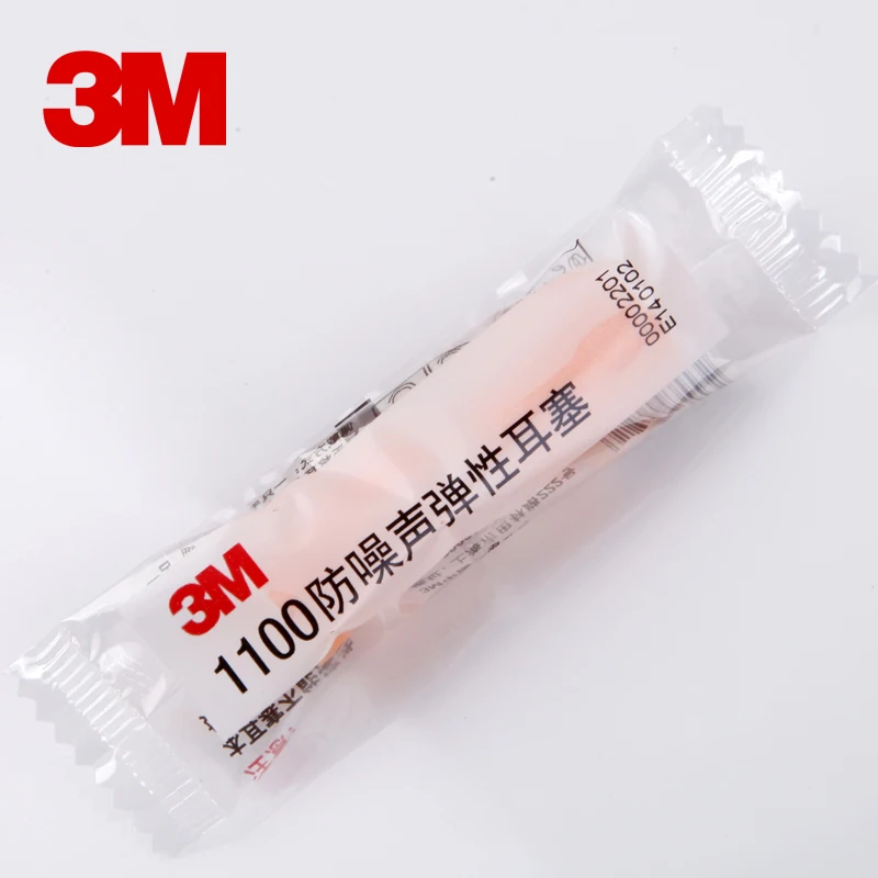 3M ที่อุดหู 1100 1110 แพ็ค 2 โฟมป้องกันหูเสียงรบกวนไม่มีการฉีกขาดป้องกันสิ่งสกปรกความยืดหยุ่นที่ดีทํางาน Study REST Sleep