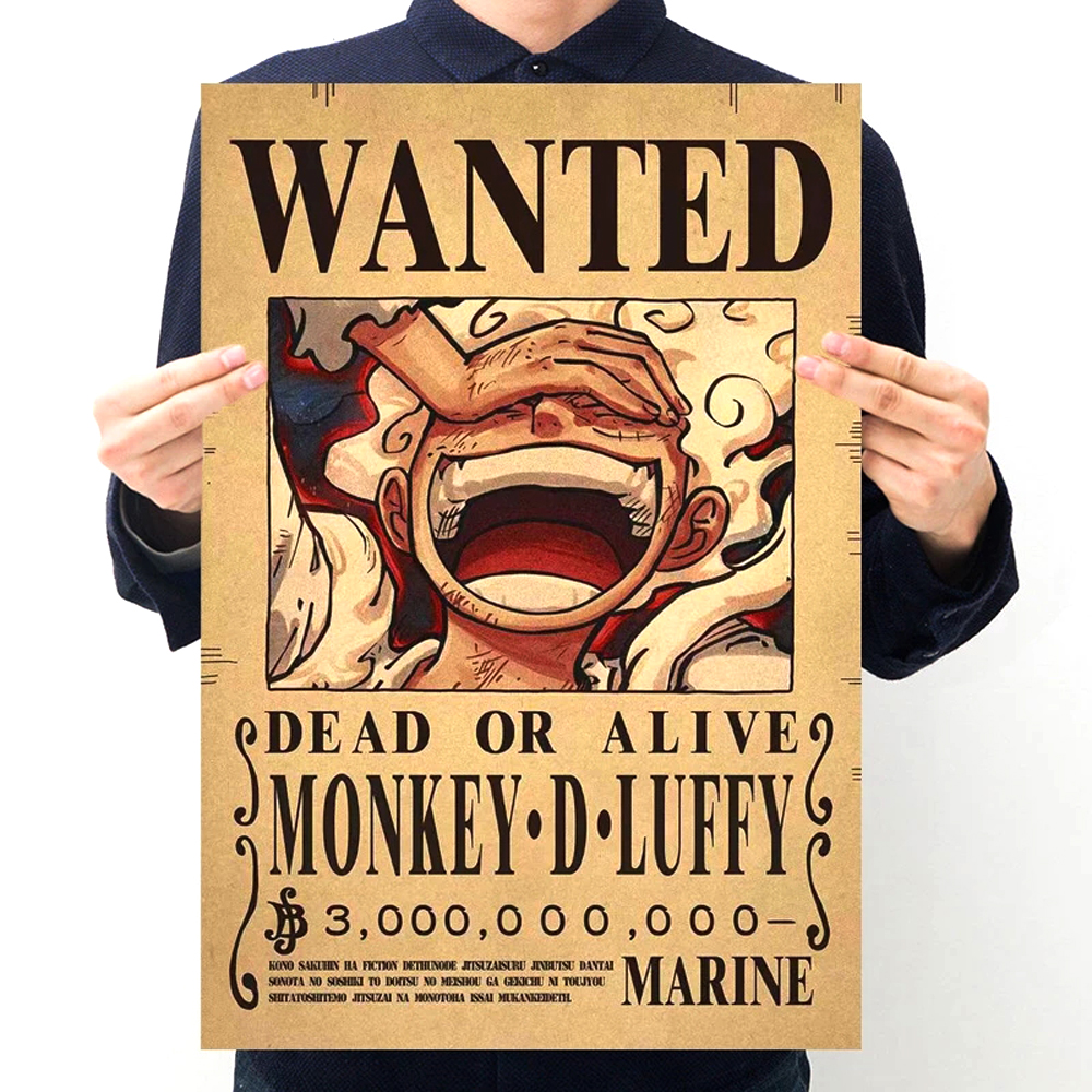 Аниме One Piece Gear 5 Луффи Бог Солнца Ника Баунти хотел постеры Закон Детские фигурки Винтаж Гостиная Настенное украшение Стикеры Игрушки