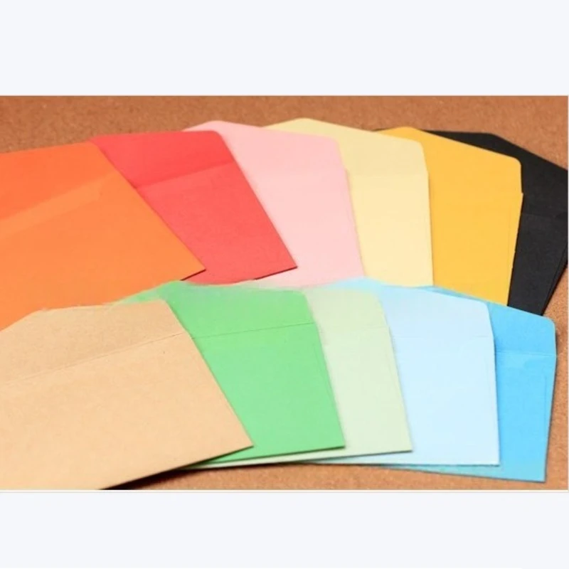 11.5x8 ซม.สีซองจดหมาย MINI สี Unprinted ซองจดหมายเปล่าเดี่ยวสีซองจดหมายการ์ด