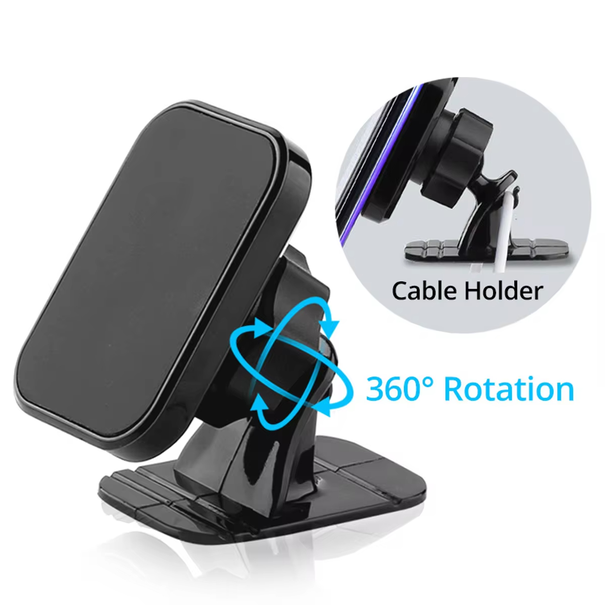 Car Phone Holder Metal Strong Magnetic 360 Degree Rotation Folding Arbitrary Paste Car Dashboard Navigation Bracket Phone Holder