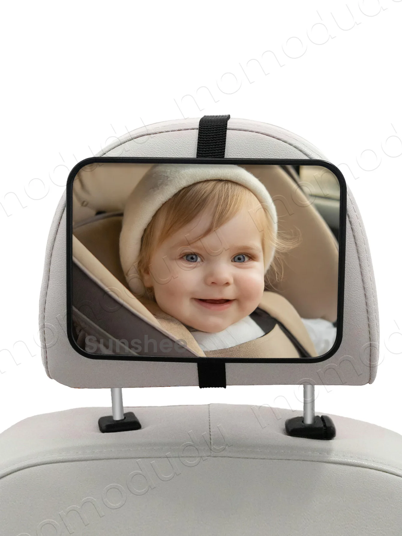Espejo de coche de bebé irrompible, probado y certificado, para parte trasera de bebé, con vista transparente y amplia, 1 ud.