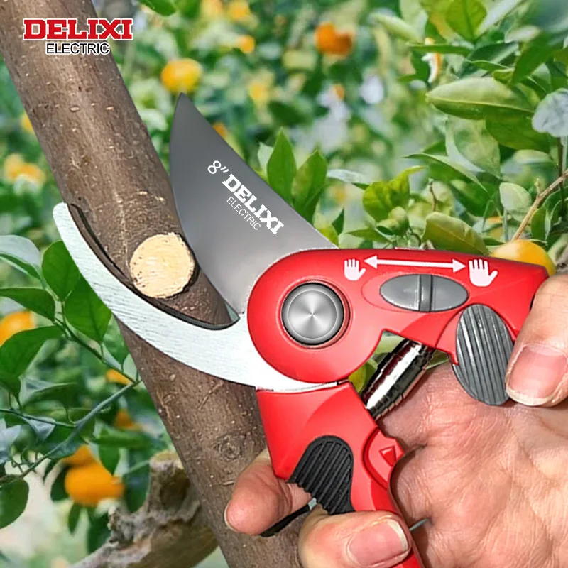 DELIXI forbici da potatura elettriche attrezzi da giardino forbici per il risparmio di manodopera pianta da giardinaggio forbici per rami affilati protezione per le mani durevole