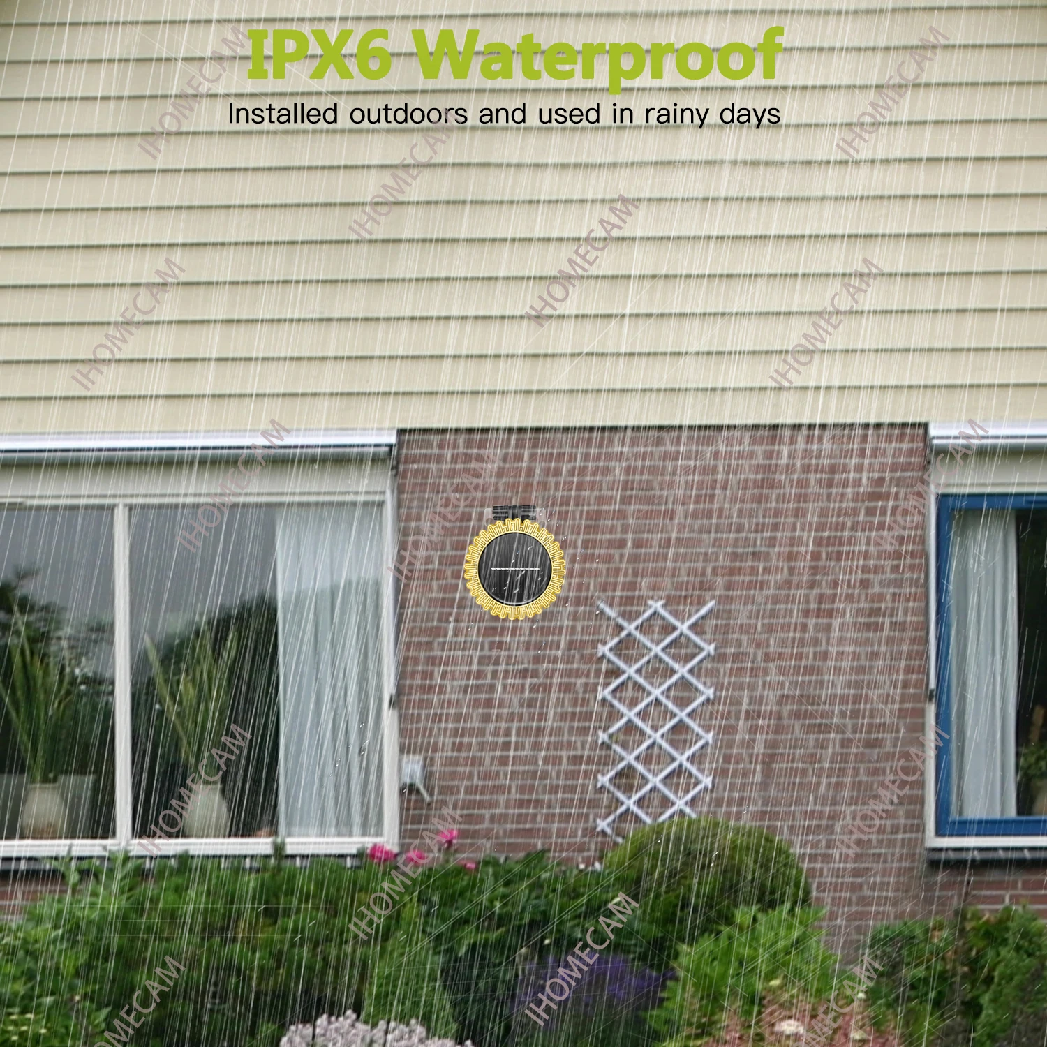Tuya inteligente zigbee sensor de chuva com detector de luz solar operado ip66 ao ar livre à prova dip66 água detector de chuva controle remoto