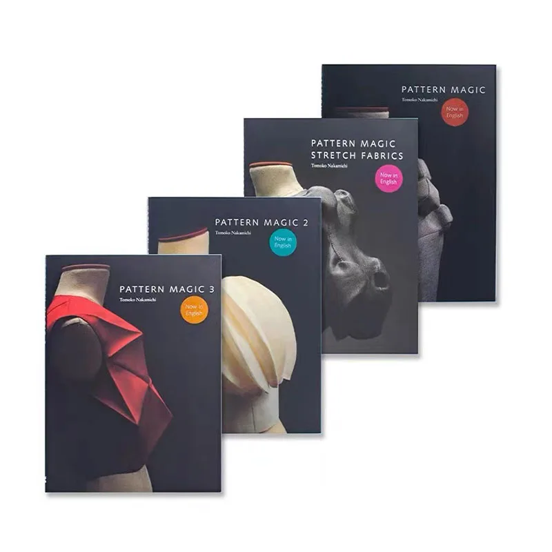 4 libros/juego de libro mágico con patrón de Tomoko, volumen 1-4, telas elásticas, diseño de corte de ropa, libro de enseñanza
