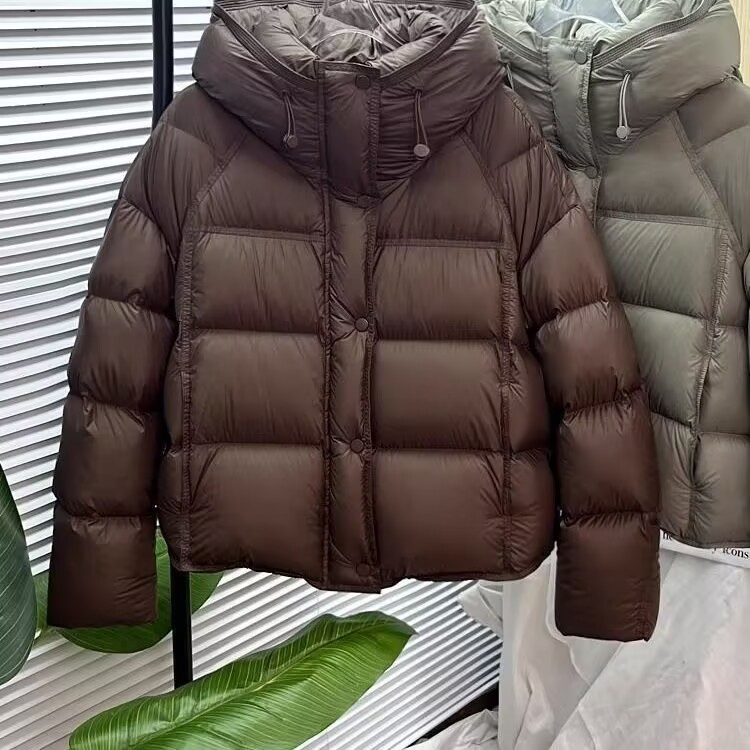 2025 novas mulheres jaqueta de algodão acolchoado inverno curto com capuz solto casaco de algodão coreano parkas casaco sólido outwear feminino puffer