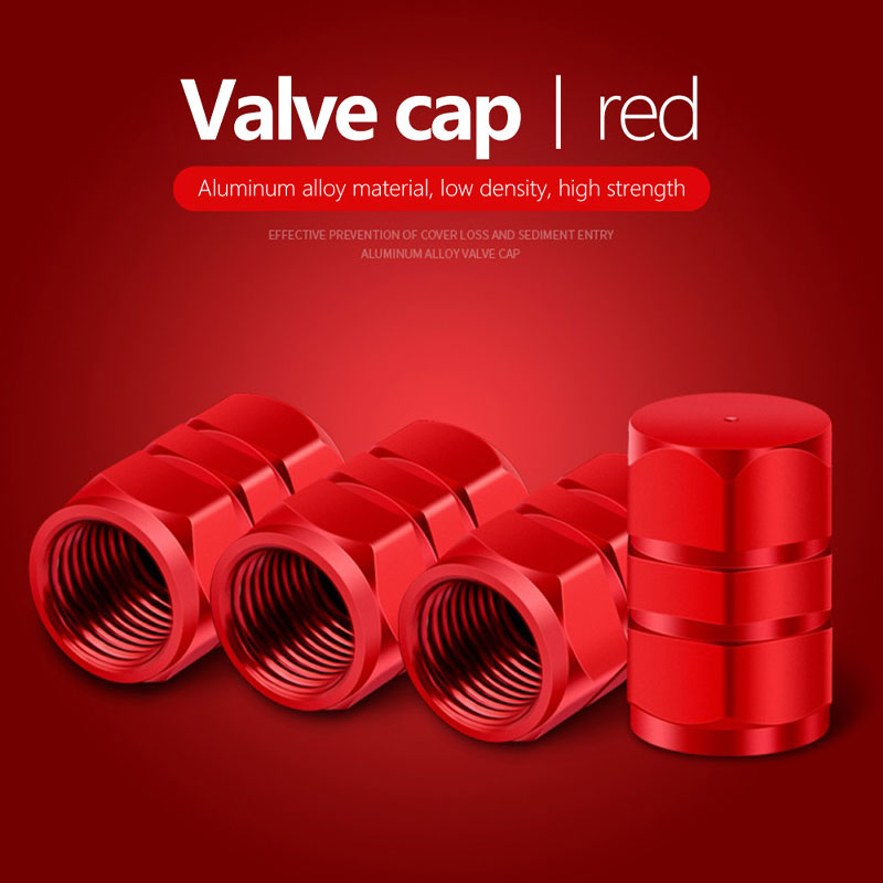Tapas de válvula de neumático de coche de aleación de aluminio, cubierta de vástago de llanta de neumático impermeable Airdust para automóviles, motocicletas y bicicletas, 4 Uds.