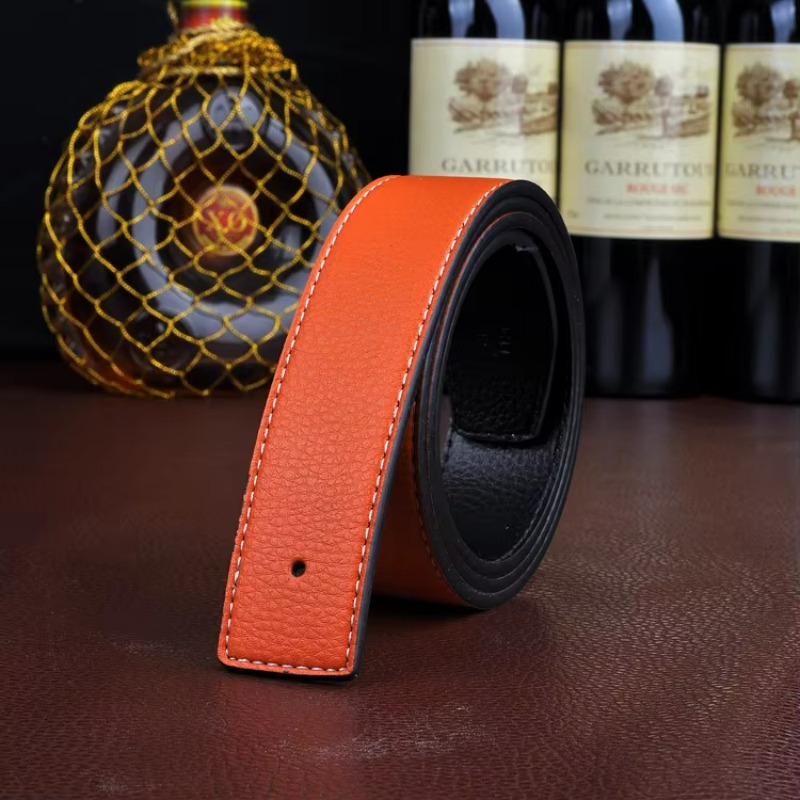 Cinturones de marca de lujo para hombre, hebilla de Pin de alta calidad, correa de cuero genuino, cinturón sin hebilla de 3,8 cm