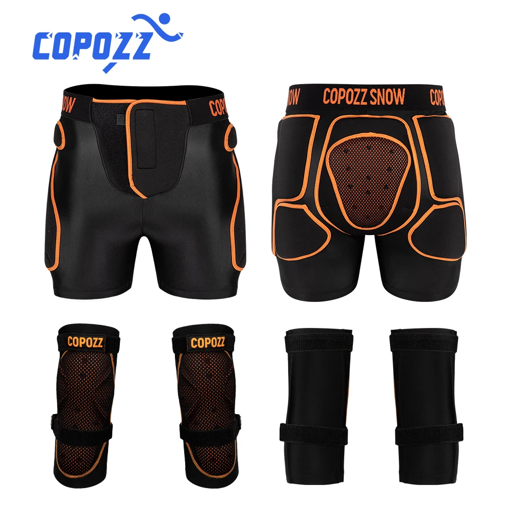 COPOZZ regulowane spodenki sportowe dla dorosłych ochrona snowboardowa ochraniacze na biodra motocyklowe krótkie narty Skate Anti-shock nakolanniki