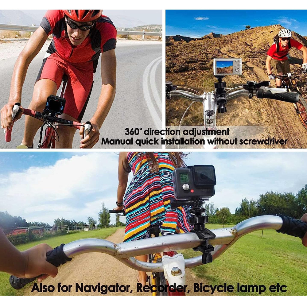 For GoPro Bike Mount Handlebar Clamp Motorcycle Mount Bike Clamp For Gopro Hero 13 12 11 10 9 DJI Action 5 4 3 Insta360 X4 X3