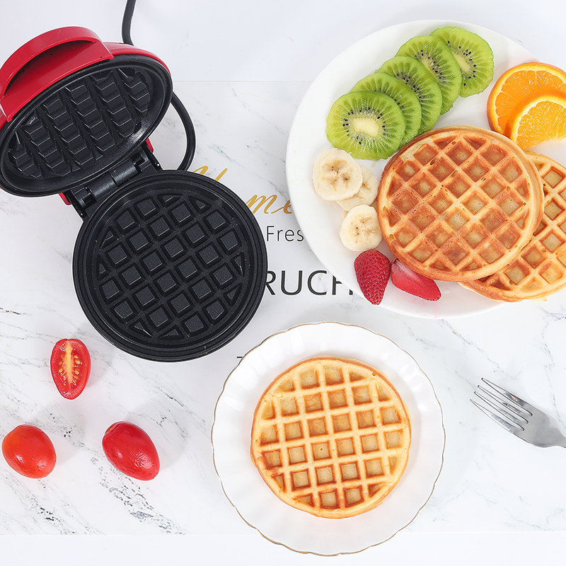 Mini máquina eléctrica para hacer gofres para niños, aparato de cocina para desayuno, postre, olla para huevos fritos pequeños, 110V y 220V