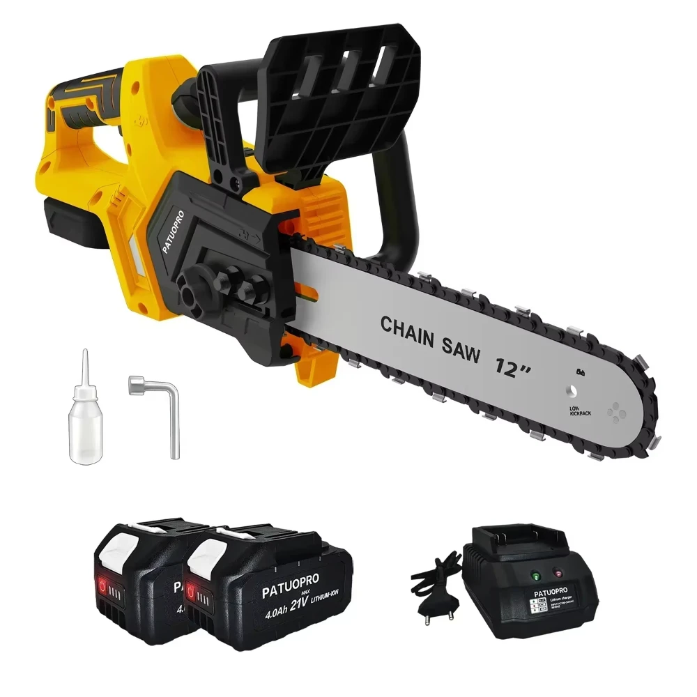 12 Inch Cordless Brushless Chainsaw Battery Power Chain Saw Electric Saw Woodworking Cutting Power Tool fit Makita 18V Battery