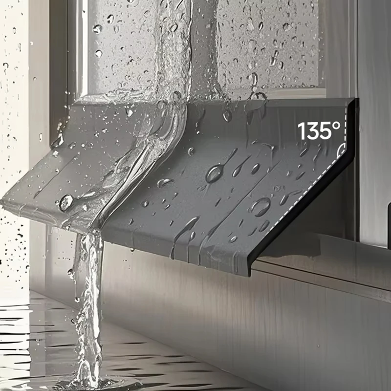 Janela de casa barra de bloqueio de água janela deslizante chuva weatherstrip varanda isolamento à prova vento tira vedação piscando placa