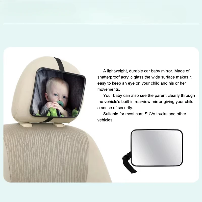 Espelho retrovisor do carro espelhos do bebê para segurança interior espelho universal assento de carro encosto de cabeça espelho monitor criança segurança do bebê condução