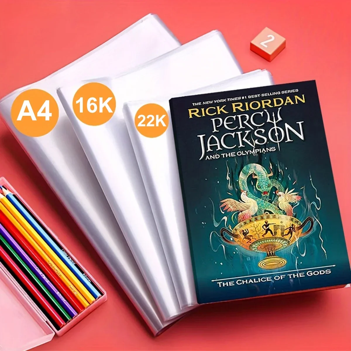 10PCS A4/16K/A5 Copertina di libro in plastica trasparente Chiusura autoadesiva Libri impermeabili e resistenti all'usura Copertina protettiva in PVC