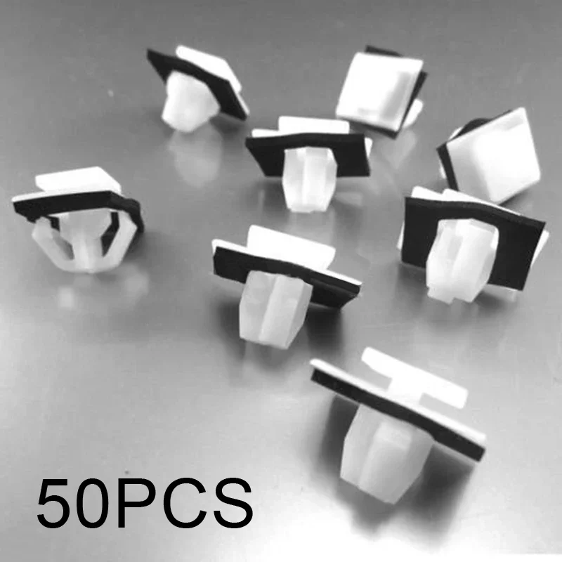 50 Uds Clips de remache de coche con sellador para Hyundai Entourage 2005-On 87756-2E000 Clips de remache de coche con Kit de sellado Clips de nailon nuevo
